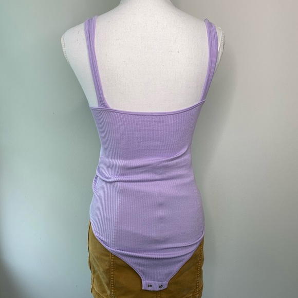 Lilac Ribbed Bodysuit - Picture 3 of 3